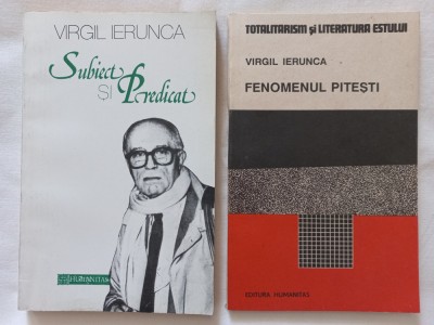 VIRGIL IERUNCA - SUBIECT SI PREDICAT + FENOMENUL PITESTI foto