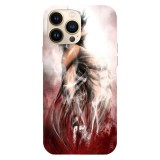 Husa compatibila cu Apple iPhone 12 model Attack on titan Eren transformation, Silicon, TPU, Viceversa, Transparent, Carcasa