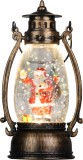 Lampa decorativa de Craciun cu Mos Craciun, LED alb cald, 14 cm