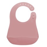 Baveta din silicon cu buzunar Old Rose 6 luni+, 1 bucata, Appekids