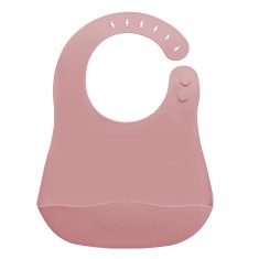 Baveta din silicon cu buzunar Old Rose 6 luni+, 1 bucata, Appekids