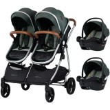 Cumpara ieftin Carucior gemeni Chipolino Duo Smart 3 in 1 basil