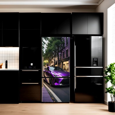 Folie imprimata color pentru decor Frigider, dimensiune 200 x 90cm, model: AVX-FR07 foto