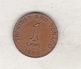 Bnk mnd Trinidad Tobago 1 cent 1968, America Centrala si de Sud