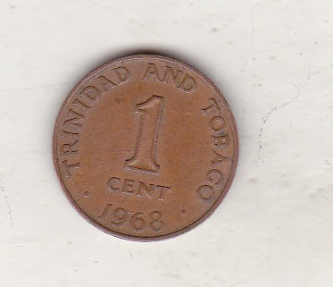 bnk mnd Trinidad Tobago 1 cent 1968 foto