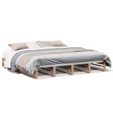 Cumpara ieftin Cadru de pat fara saltea, 200x200 cm, lemn masiv pin