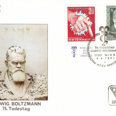 LUDWIG BOLTZMANN COMEMORARE 75 DE ANI AUSTRIA FDC 1981