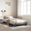 VidaXL Cadru de pat cu tăblie, gri, 100x200 cm, lemn masiv de pin 3281581
