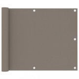 VidaXL Paravan de balcon, gri taupe, 75x400 cm, țesătură oxford