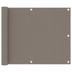vidaXL Paravan de balcon, gri taupe, 75x400 cm, ?esatura oxford foto