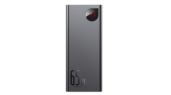 Baseus Adaman Metal Powerbank 20000mAh PD QC 3.0 65W 2xUSB + USB-C + micro USB (negru)