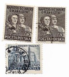 Polonia - Marci diverse (3 buc.), 1951 - valori obliterate
