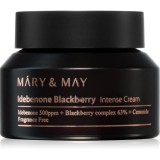 MARY &amp; MAY Idebenone + Blackberry Complex Intensive Total Care Cream crema hidratanta cu efect iluminator cu efect antirid 70 g