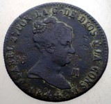 J.167 SPANIA ISABEL II 8 MARAVEDIS 1844