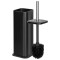 Perie pentru WC Teesa, 11.2 x 11.2 x 37.5 cm, Negru