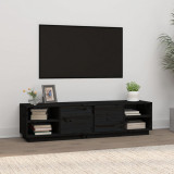 Comoda TV, negru, 156x40x40 cm, lemn masiv de pin GartenMobel Dekor, vidaXL