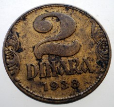 7.204 YUGOSLAVIA JUGOSLAVIA IUGOSLAVIA 2 DINARA DINARI 1938