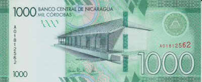 Bancnota Nicaragua 1.000 Cordobas (2017) - P215 UNC foto