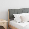 VidaXL Tăblie tapițată Gri &icirc;nchis 160 cm Lemn de pin masiv 879220