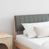 VidaXL Tăblie tapițată Gri &icirc;nchis 160 cm Lemn de pin masiv 879220