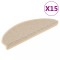 vidaXL Covora?e scari autoadezive, 15 buc., berber, 65x21x4 cm, sisal