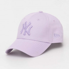 New Era șapcă de baseball din bumbac culoarea violet, cu imprimeu, NEW YORK YANKEES