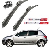 Cumpara ieftin Stergatoare Peugeot 307 Hatchback (2001&ndash;2008) TeamCar&reg; Flat &ndash; Set fata
