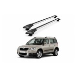 Bare portbagaj transversale auto aluminiu compatibile Skoda Yeti (5L) SUV 2009-2017 92-92 cm Cod: KL5