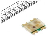 LED RGB SMD 0606 1.6x1.5mm 145&deg; 20mA Lentilă Difuză