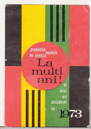 bnk cld Calendar de buzunar 1973 Protectia Muncii
