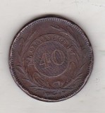 bnk mnd Uruguay 40 centesimos 1857