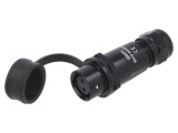 Mufă SA12 Mamă 2 PIN IP67 13A 250V Lipire pe Cablu