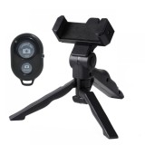 Suport de telefon cu arc de prindere, deschidere max 8cm, cu trepied 2 in 1, telecomanda Bluetooth, pentru streaming, vlogging si content creation