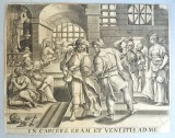 Marteen de Vos &quot;The Seven Acts of Mercy&quot; gravura veche 1580, Religie, Cerneala, Realism