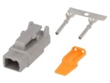Conector DTM Mamă 2 Pin Crimpat pentru Cablu