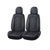 Huse auto universale premium 5 locuri Carguard Deluxe piele ecologica perforata - negru