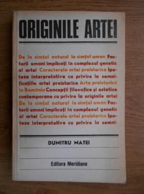 Dumitru Matei - Originile artei foto