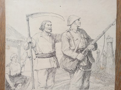 STOICA DUMITRESCU- ELIBERATORUL, desen , tus foto