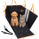 Husa auto de protectie bancheta pentru transport animale, Linomag&reg;, pentru caini si pisici, Impermeabila, Antialunecare, Negru intens, 145 x 130 cm