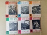 Colectia completa MUNTII NOSTRI seria veche, 11vol. Rodna Rarau Giumalau Ciucas Piatra Mare Postavarul Apuseni Ceahlau Retezat Fagaras Bucegi Craiului