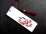 semn carte cu semnul infinit si flori roz 35134
