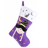 Ciorap decorativ Halloween Befana textil multicolor cm 25 x 38 H