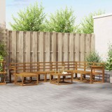 vidaXL Set de canapele de exterior 9 pcs natural Lemn Solid de Acacia 3366837