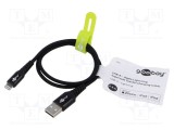 Cablu USB 2.0 Goobay Apple Lightning - USB A, 0.5m, negru