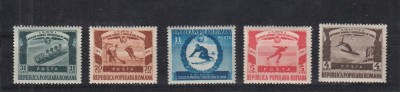 ROMANIA 1951 LP 275 JOCURI MONDIALE UNIVERSITARE SERIE MNH foto