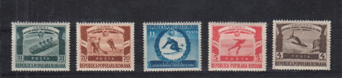 ROMANIA 1951 LP 275 JOCURI MONDIALE UNIVERSITARE SERIE MNH