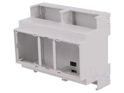 Carcasă șină DIN gri PPO 6 module foto