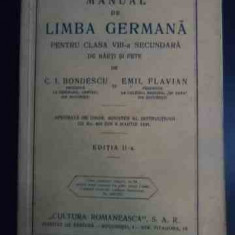 Manual De Limba Germana Pentru Clasa A Viii-a Secundara - C. I. Bondescu, Emil Flavian ,544868