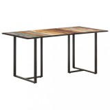 Masă Bucătărie Lemn Masiv Reciclat 160cm vidaXL Maro Industrială