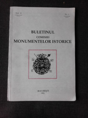 BULETINUL COMISIEI MONUMENTELOR ISTORICE NR.1/1991 foto